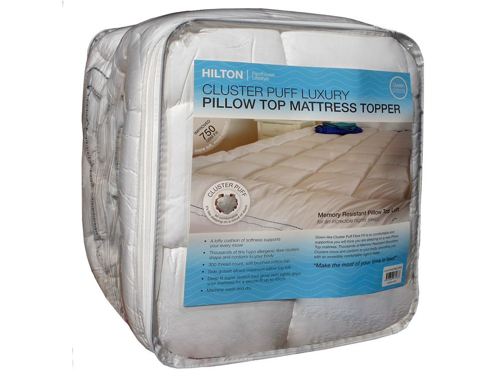 Hilton Pillowtop Mattress Topper Double Linen And Towels