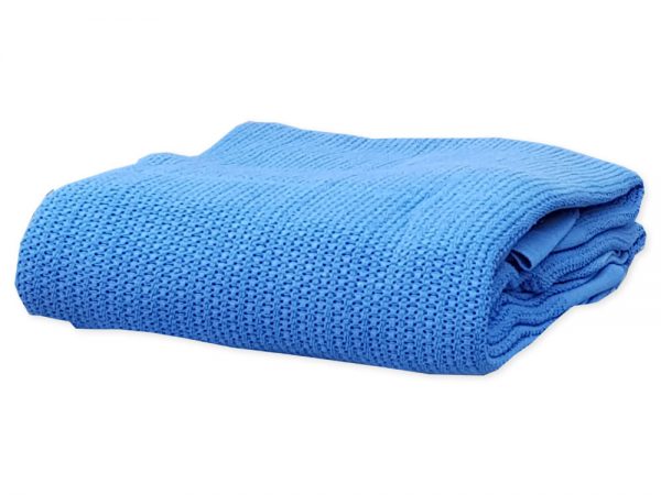Single Cellular Cotton Blanket (BLUE)