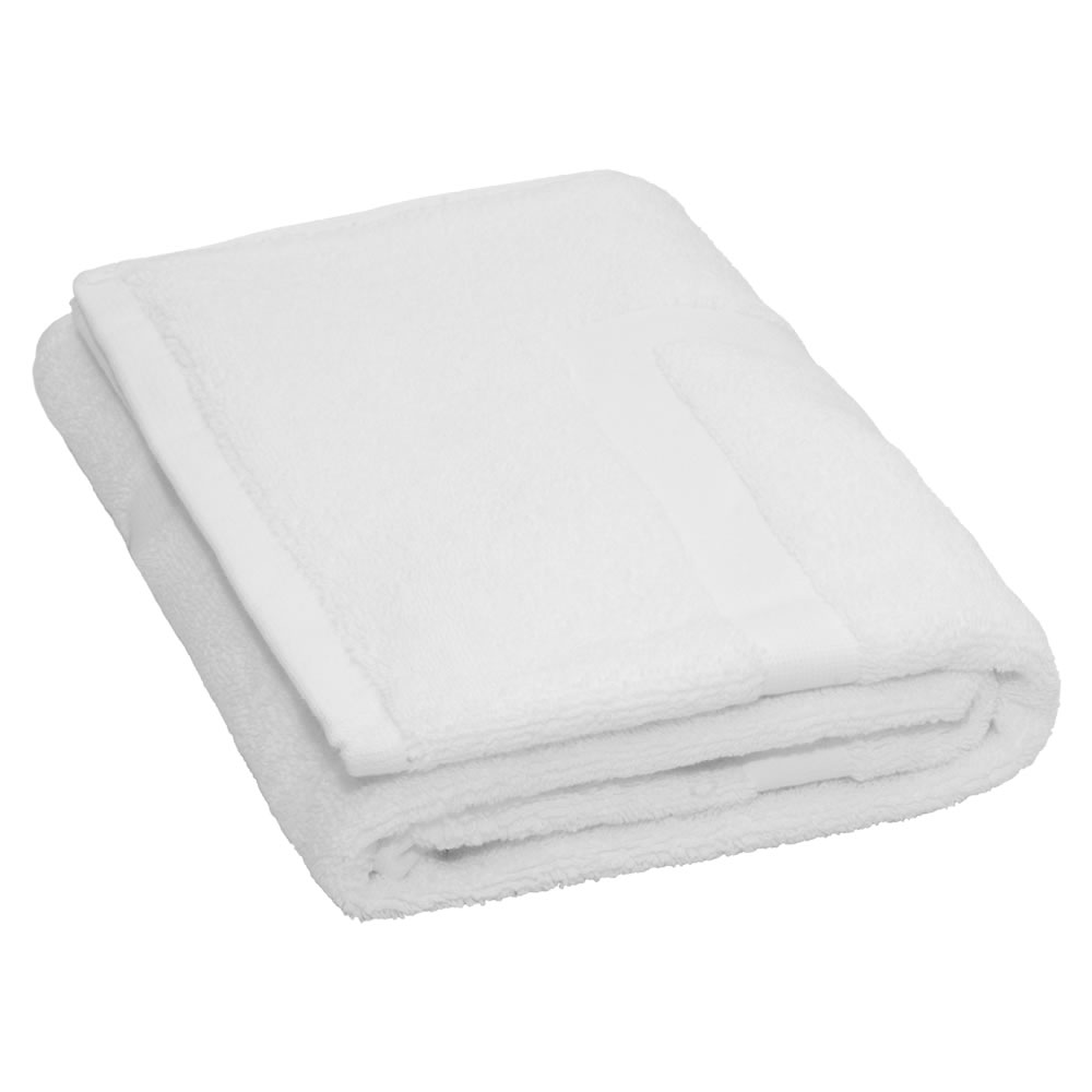 commercial white bath-mat