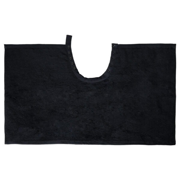 Rounded Neck Salon Towels – Black, Pack of 25